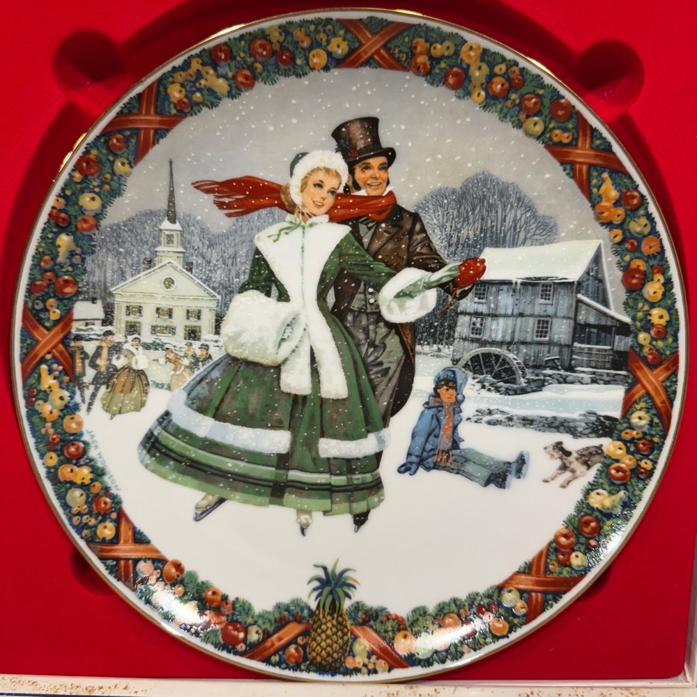 Royal Windsor Christmas Carol Collection Plate 1984 Jack Woodson